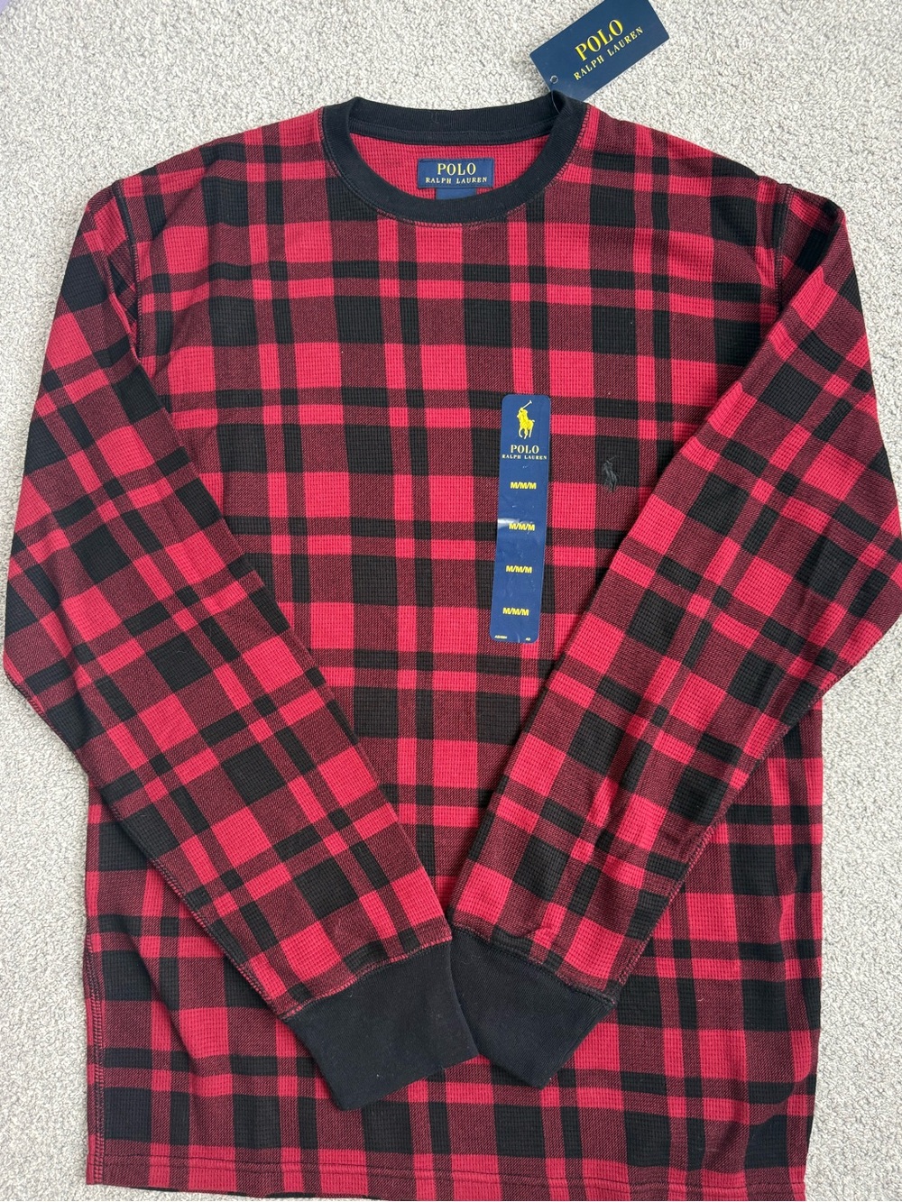 Polo by Ralph Lauren Red & Black Plaid Long Sleeve Tee